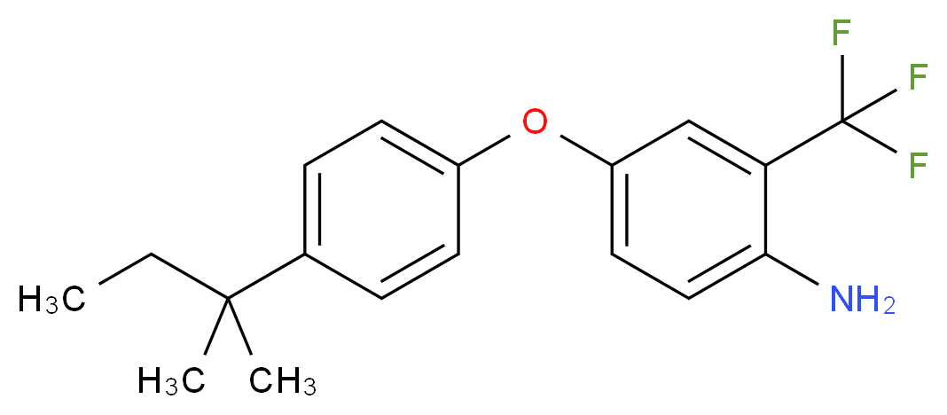 4-[4-(tert-Pentyl)phenoxy]-2-(trifluoromethyl)-phenylamine_分子结构_CAS_)