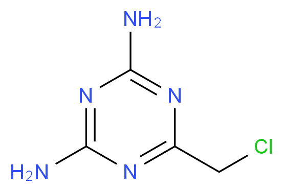 6-(chloromethyl)-1,3,5-triazine-2,4-diamine_分子结构_CAS_10581-62-1