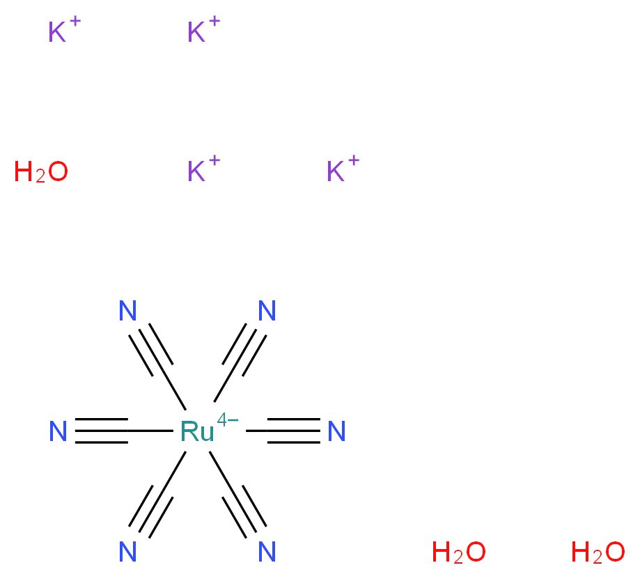 tetrapotassium hexacyanorutheniumtetrauide trihydrate_分子结构_CAS_339268-21-2