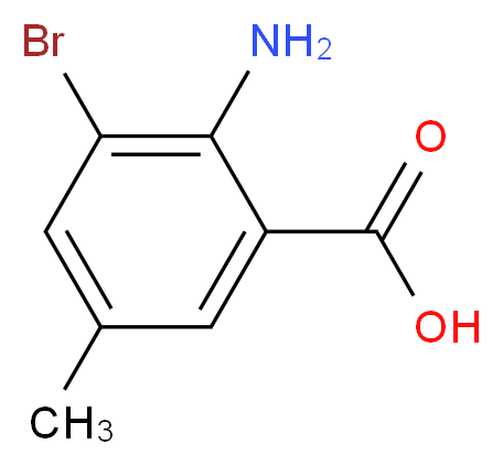 2-Amino-3-bromo-5-methylbenzoic acid_分子结构_CAS_)