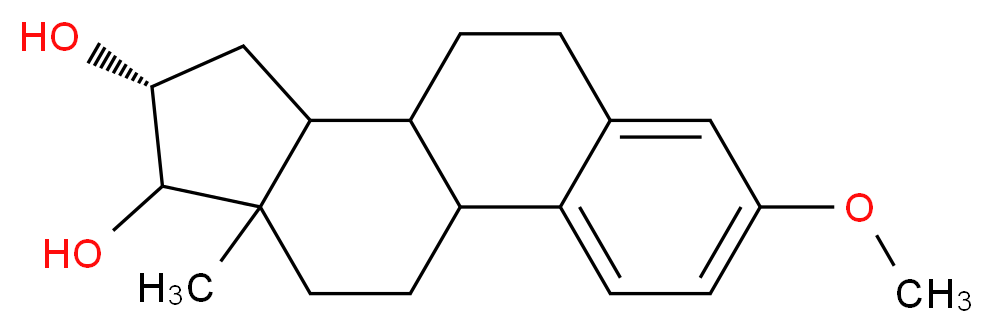 (13R)-5-methoxy-15-methyltetracyclo[8.7.0.0<sup>2</sup>,<sup>7</sup>.0<sup>1</sup><sup>1</sup>,<sup>1</sup><sup>5</sup>]heptadeca-2,4,6-triene-13,14-diol_分子结构_CAS_1474-53-9