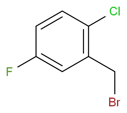 2-(bromomethyl)-1-chloro-4-fluorobenzene_分子结构_CAS_81778-09-8