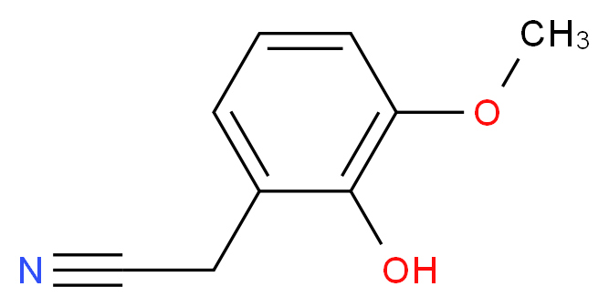 2-Hydroxy-3-methoxyphenylacetonitrile_分子结构_CAS_42973-56-8)