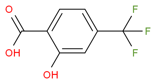 2-hydroxy-4-(trifluoromethyl)benzoic acid_分子结构_CAS_328-90-5