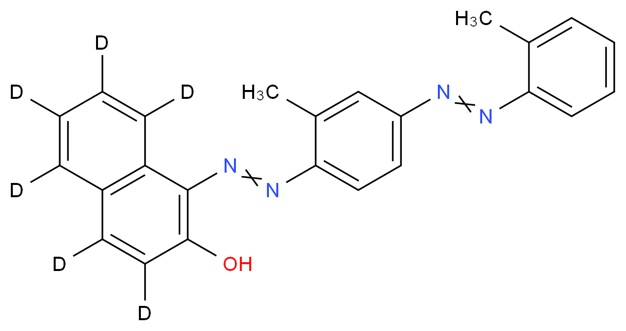 1-(2-{2-methyl-4-[2-(2-methylphenyl)diazen-1-yl]phenyl}diazen-1-yl)(<sup>2</sup>H<sub>6</sub>)naphthalen-2-ol_分子结构_CAS_1014689-18-9