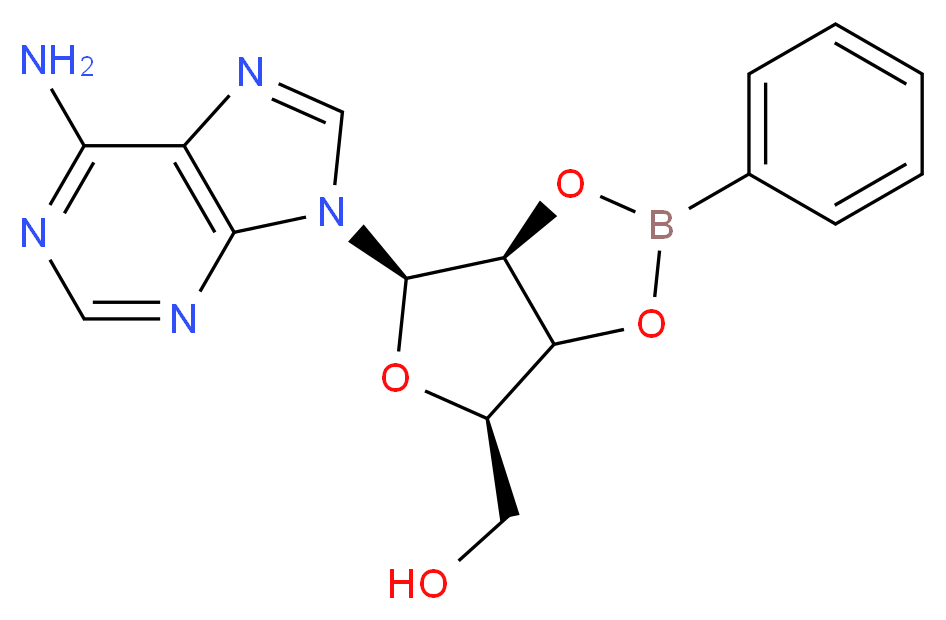 Adenosine-2',3'-O-phenylboronate_分子结构_CAS_4710-68-3)