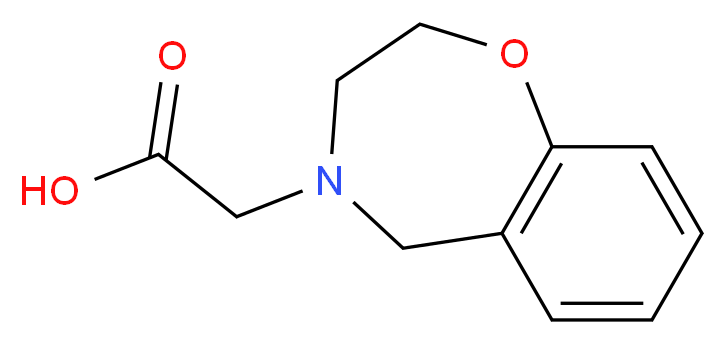 2-(2,3,4,5-tetrahydro-1,4-benzoxazepin-4-yl)acetic acid_分子结构_CAS_933740-38-6