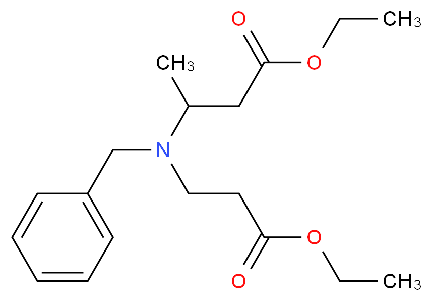 3-[Benzyl-(2-ethoxycarbonyl-ethyl)-amino]-butyric acid ethyl ester_分子结构_CAS_58859-66-8)