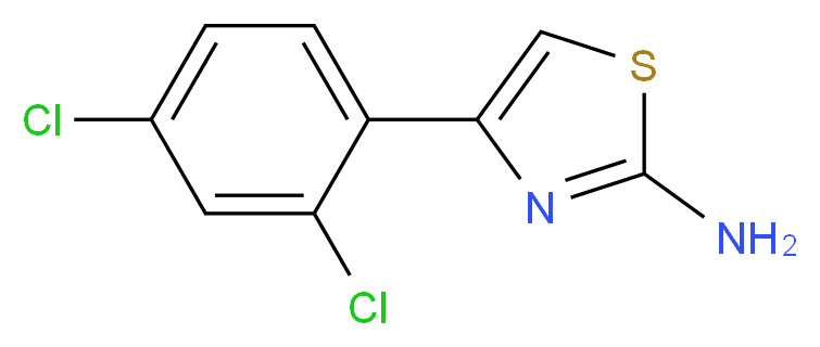 4-(2,4-dichlorophenyl)-1,3-thiazol-2-amine_分子结构_CAS_93209-97-3