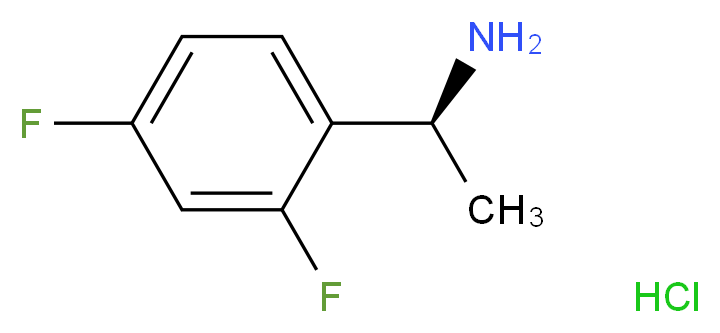 (S)-1-(2,4-Difluorophenyl)ethanamine hydrochloride_分子结构_CAS_844647-37-6)