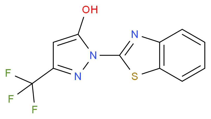 1-(1,3-Benzothiazol-2-yl)-3-(trifluoromethyl)-1H-pyrazol-5-ol_分子结构_CAS_)
