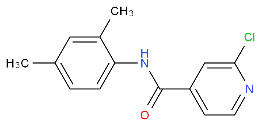 2-chloro-N-(2,4-dimethylphenyl)pyridine-4-carboxamide_分子结构_CAS_1019466-33-1