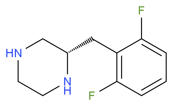(S)-2-(2,6-DIFLUORO-BENZYL)-PIPERAZINE_分子结构_CAS_)