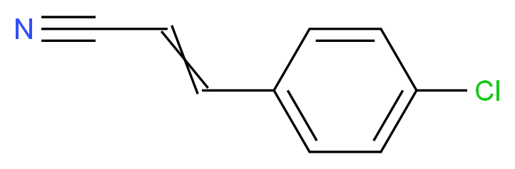 3-(4-chlorophenyl)prop-2-enenitrile_分子结构_CAS_28446-72-2