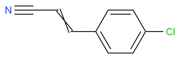 (2E)-3-(4-chlorophenyl)acrylonitrile_分子结构_CAS_28446-72-2)