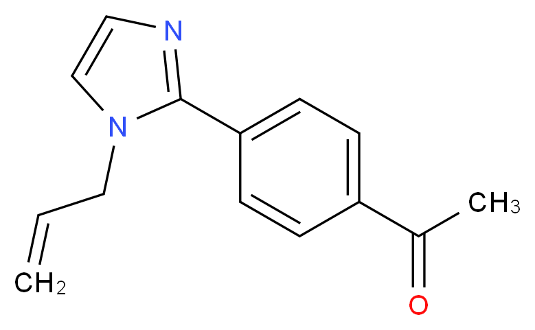 1-[4-(1-allyl-1H-imidazol-2-yl)phenyl]ethanone_分子结构_CAS_)