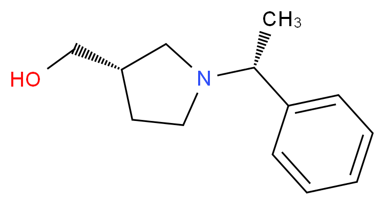 ((S)-1-((R)-1-Phenylethyl)pyrrolidin-3-yl)methanol_分子结构_CAS_109960-55-6)