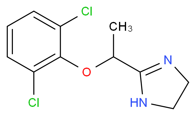 2-[1-(2,6-dichlorophenoxy)ethyl]-4,5-dihydro-1H-imidazole_分子结构_CAS_31036-80-3