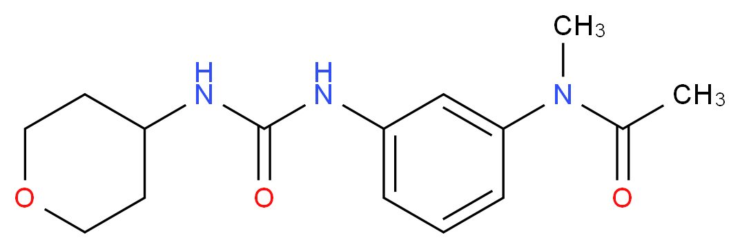 N-methyl-N-(3-{[(tetrahydro-2H-pyran-4-ylamino)carbonyl]amino}phenyl)acetamide_分子结构_CAS_)