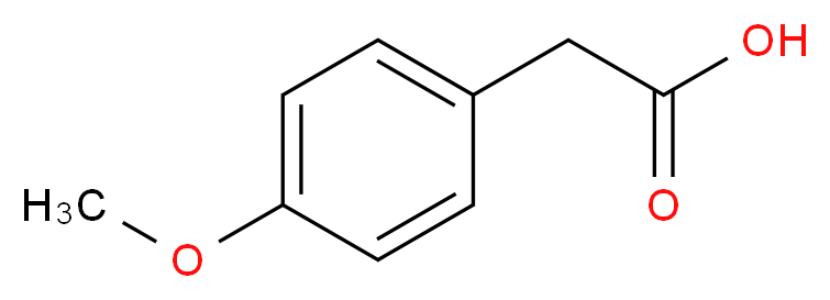 2-(4-methoxyphenyl)acetic acid_分子结构_CAS_104-01-8