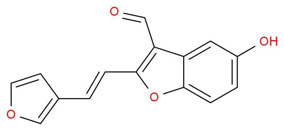 2-[2-(3-Furyl)vinyl]-5-hydroxy-1-benzofuran-3-carbaldehyde_分子结构_CAS_)