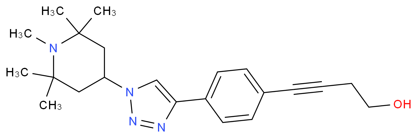 4-{4-[1-(1,2,2,6,6-pentamethylpiperidin-4-yl)-1H-1,2,3-triazol-4-yl]phenyl}but-3-yn-1-ol_分子结构_CAS_)