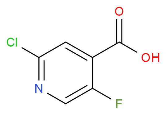 2-Chloro-5-fluoroisonicotinic acid_分子结构_CAS_884494-74-0)