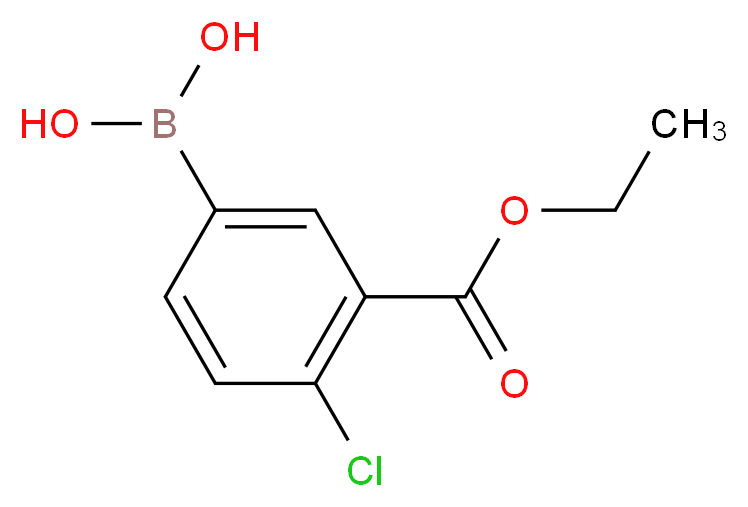 [4-chloro-3-(ethoxycarbonyl)phenyl]boronic acid_分子结构_CAS_874219-46-2