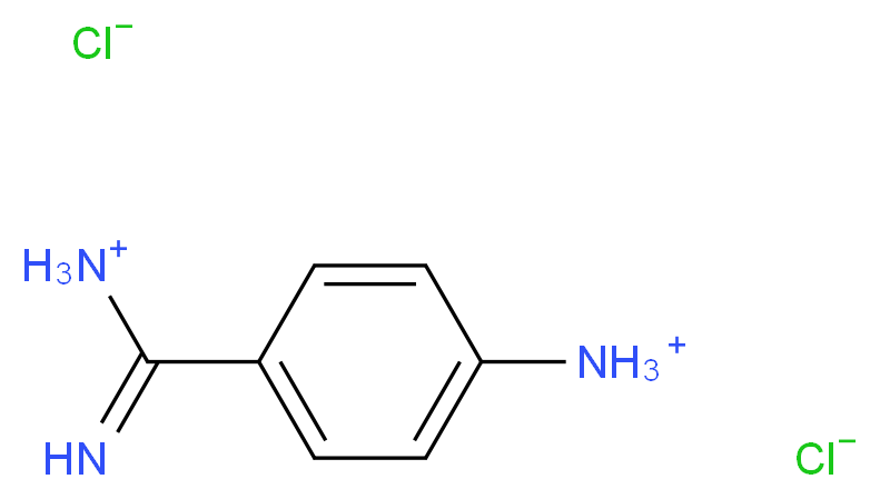 4-氨基-苄脒 二盐酸盐_分子结构_CAS_2498-50-2)