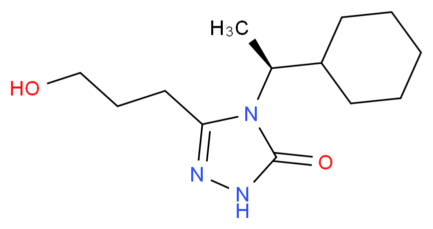 4-[(1S)-1-cyclohexylethyl]-5-(3-hydroxypropyl)-2,4-dihydro-3H-1,2,4-triazol-3-one_分子结构_CAS_)