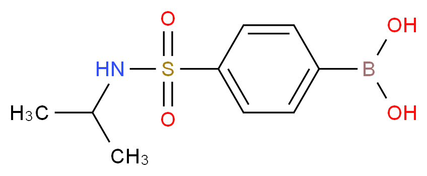 {4-[(propan-2-yl)sulfamoyl]phenyl}boronic acid_分子结构_CAS_1228152-57-5