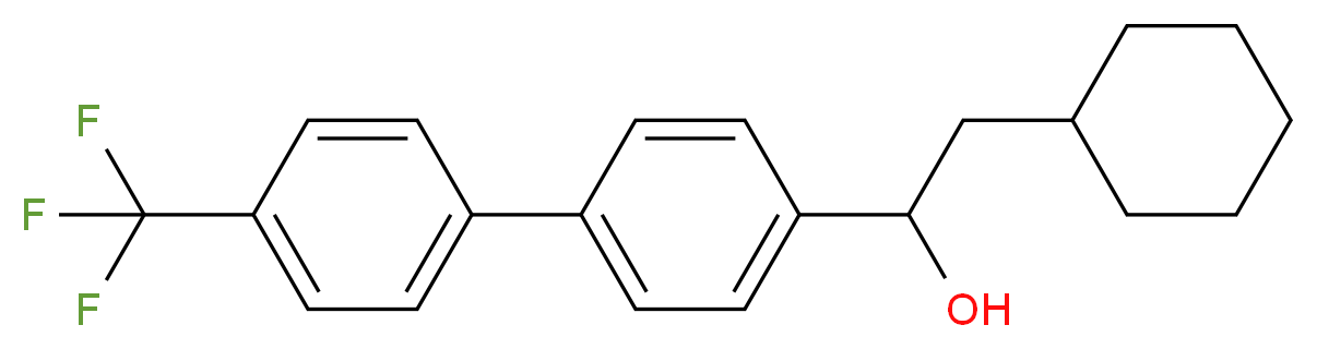 2-cyclohexyl-1-(4'-(trifluoromethyl)biphenyl-4-yl)ethanol_分子结构_CAS_871250-38-3)