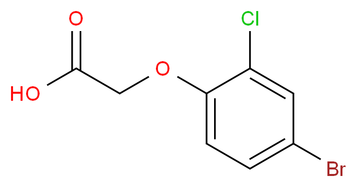 2-(4-Bromo-2-chlorophenoxy)acetic acid_分子结构_CAS_77228-67-2)