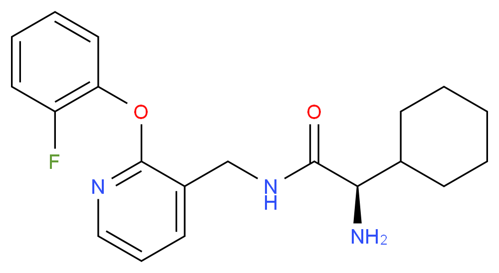 (2R)-2-amino-2-cyclohexyl-N-{[2-(2-fluorophenoxy)pyridin-3-yl]methyl}acetamide_分子结构_CAS_)