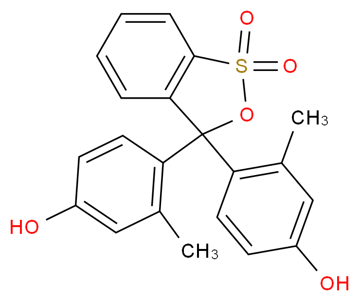 3,3-Bis(4-hydroxy-2-methylphenyl)-3H-benzo[c][1,2]oxathiole 1,1-dioxide_分子结构_CAS_2303-01-7)