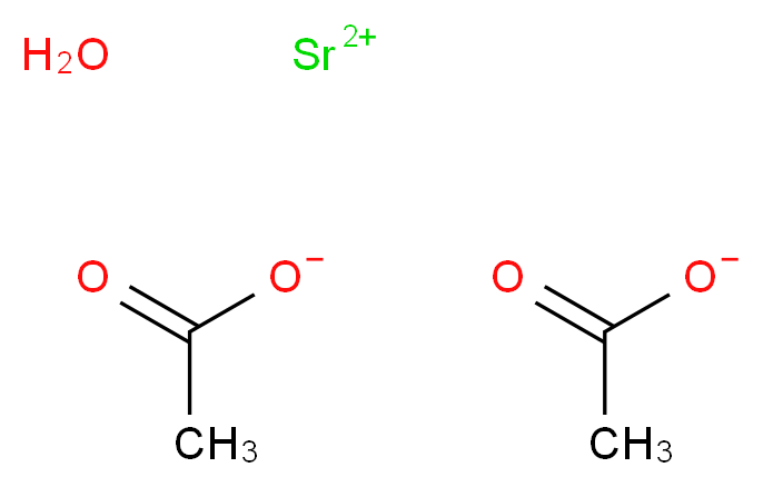 strontium(2+) ion diacetate hydrate_分子结构_CAS_14692-29-6