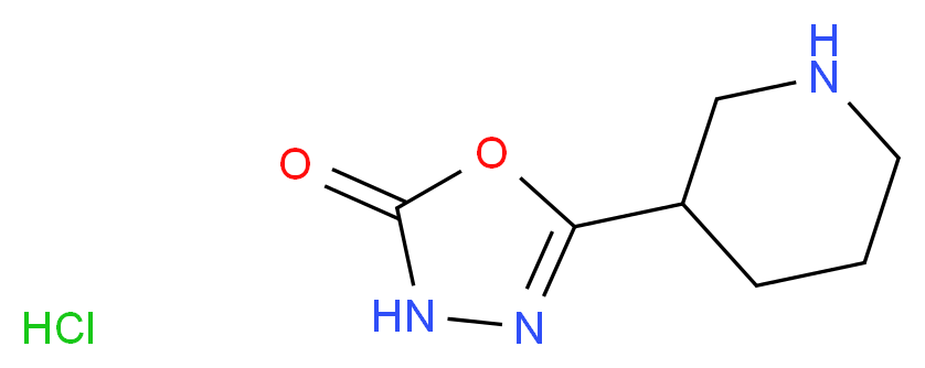 5-(piperidin-3-yl)-1,3,4-oxadiazol-2(3H)-one hydrochloride_分子结构_CAS_1046079-37-1)