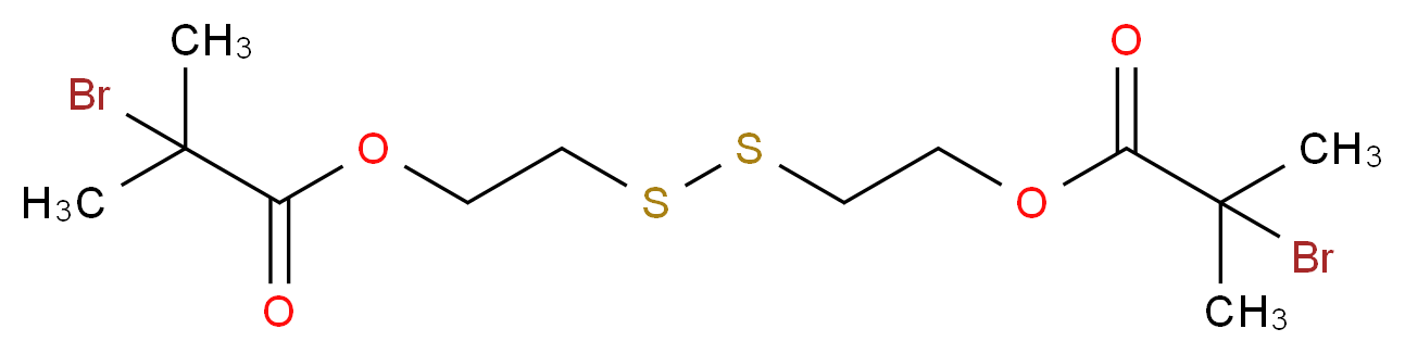 2-({2-[(2-bromo-2-methylpropanoyl)oxy]ethyl}disulfanyl)ethyl 2-bromo-2-methylpropanoate_分子结构_CAS_817637-79-9