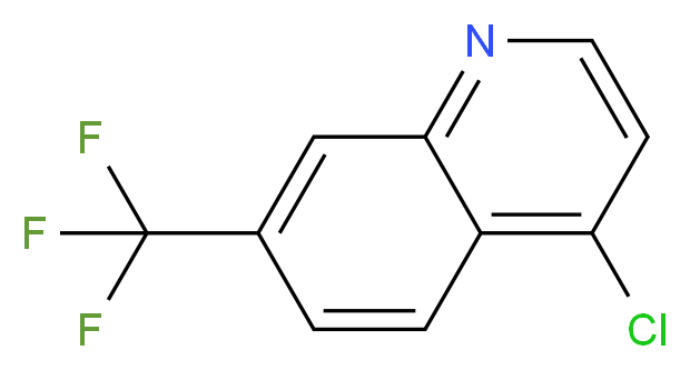 4-chloro-7-(trifluoromethyl)quinoline_分子结构_CAS_346-55-4