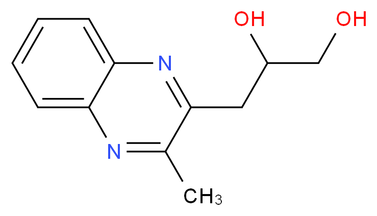 3-(3-methylquinoxalin-2-yl)propane-1,2-diol_分子结构_CAS_42015-36-1