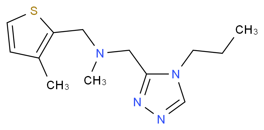 N-methyl-1-(3-methyl-2-thienyl)-N-[(4-propyl-4H-1,2,4-triazol-3-yl)methyl]methanamine_分子结构_CAS_)