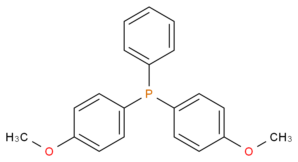 双(4-甲氧基苯基)苯基膦_分子结构_CAS_14180-51-9)