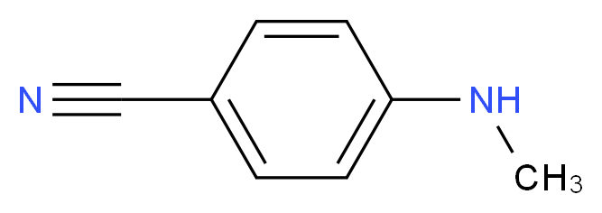 4-(Methylamino)benzonitrile_分子结构_CAS_)