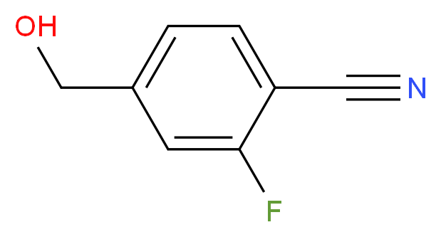2-Fluoro-4-(hydroxymethyl)benzenecarbonitrile_分子结构_CAS_222978-02-1)