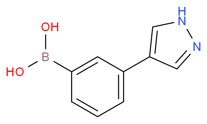 [3-(1H-pyrazol-4-yl)phenyl]boronic acid_分子结构_CAS_1373043-38-9