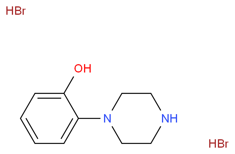 2-(piperazin-1-yl)phenol dihydrobromide_分子结构_CAS_58260-69-8