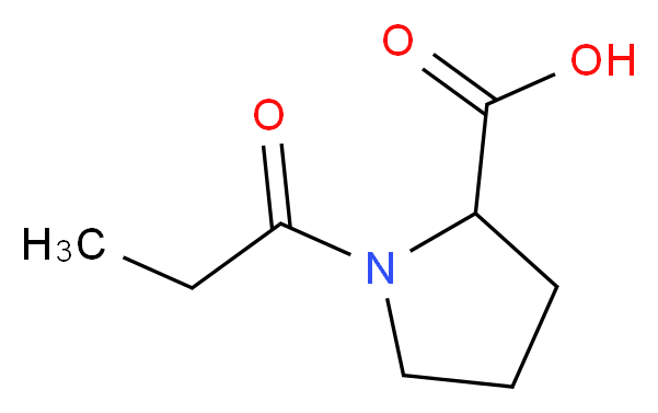 1-Propionylproline_分子结构_CAS_59785-64-7)