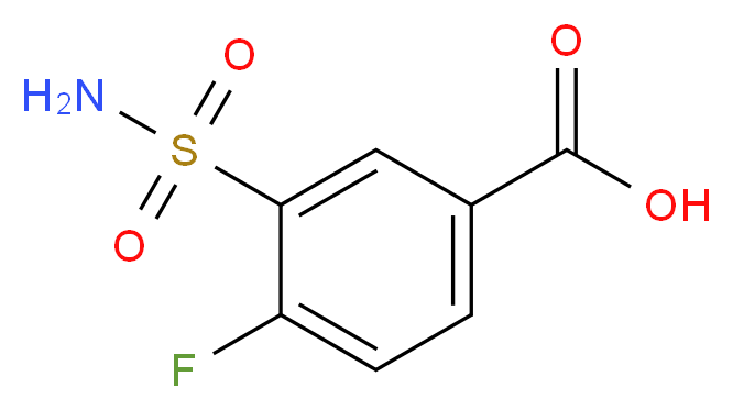 3-(aminosulfonyl)-4-fluorobenzoic acid_分子结构_CAS_1535-45-1)