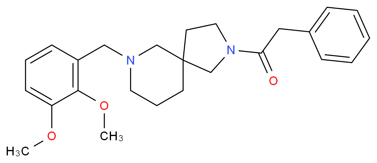 7-(2,3-dimethoxybenzyl)-2-(phenylacetyl)-2,7-diazaspiro[4.5]decane_分子结构_CAS_)
