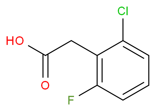 2-氯-6-氟苯基乙酸_分子结构_CAS_37777-76-7)